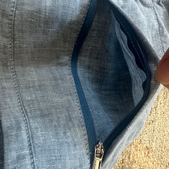 Athleta Retreat 100% Linen Joggers in Light Blue - Picture 8 of 10